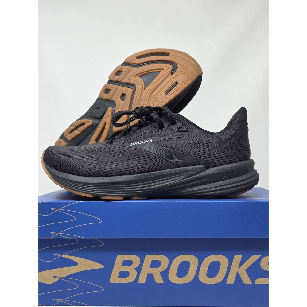 Brooks Revel 8 Size 7 Womens Run & Walk Black Gum Buttons Shoes 1204561B072 New